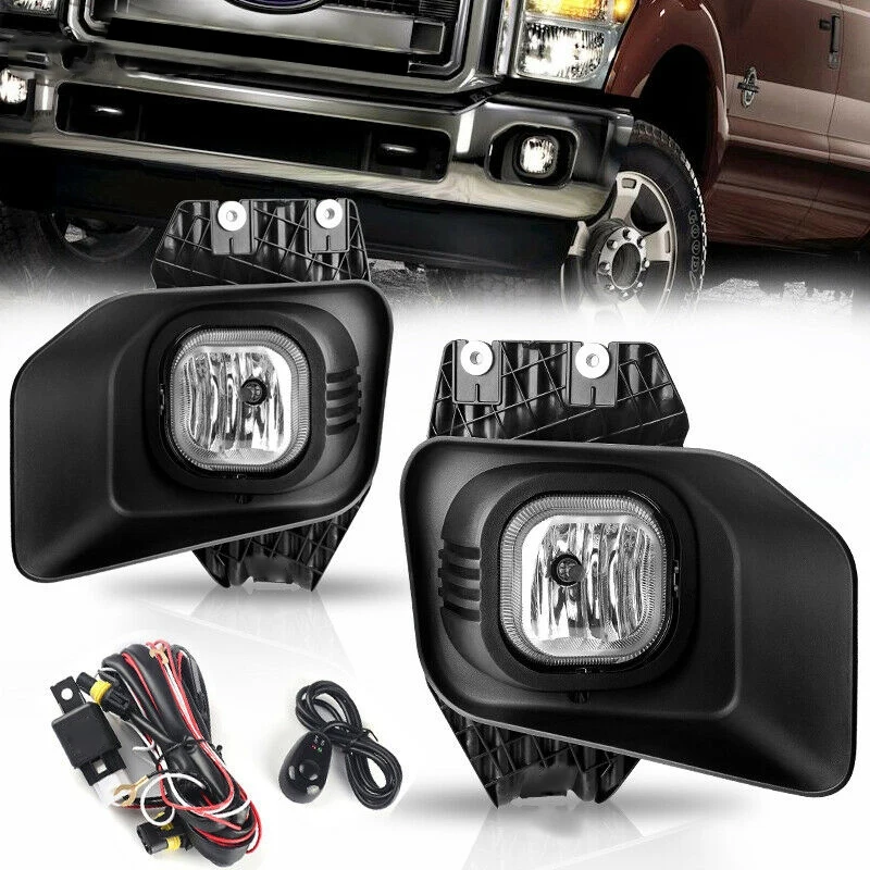 Clear Bumper Fog Light Lamps Left+Right for 2011- Ford F-250 F-350 Superduty