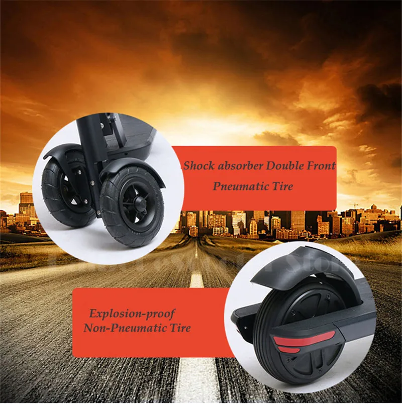 Best Daibot Electric Scooter 3 Wheels Adult Electric Scooters 6 Inch Motor 250W/300W 36V Portable Electric Skateboard 3 Wheels 13