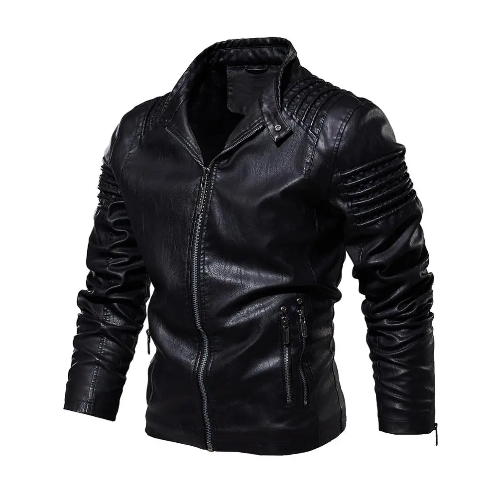 Мужская куртка из искусственной кожи, кожаная куртка, осенняя приталенная мотоциклетная куртка из искусственной кожи, мужское зимнее теплое пальто, мужская флисовая куртка-бомбер, ветровка