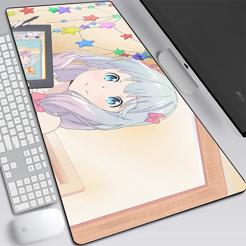 ANIME Izumi Sagiri Figure Mouse Pad Gamers Cute Sexy Girl PadMouse 90x40cm Rubber Mouse Pad Keyboard Computer Mat for Girl Boys