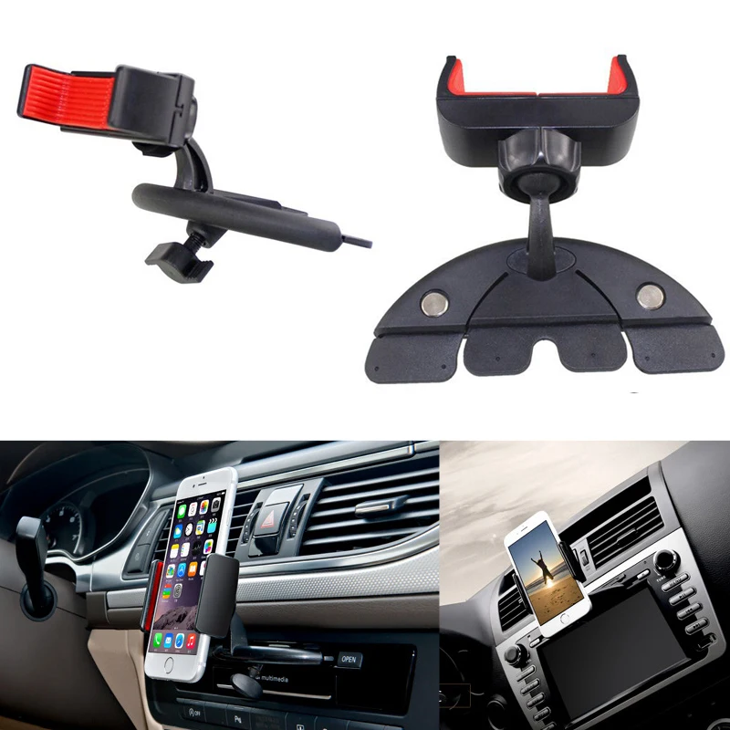 cell phone holder for desk Alloet Universal Car Phone Holder 360 Rotation CD Slot Car Mount Holder Cradle for Samsung Huawei Xiaomi Mobile Phones magnetic phone holder for car