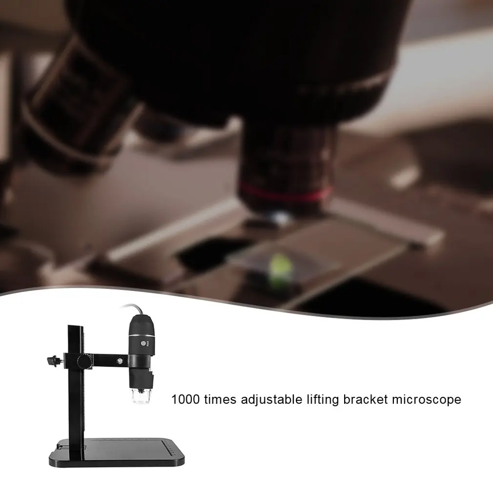 Подключаемый USB цифровой микроскоп с гибкой подставкой для наблюдения руки для Windows, Mac, Linux мини-микроскоп камеры