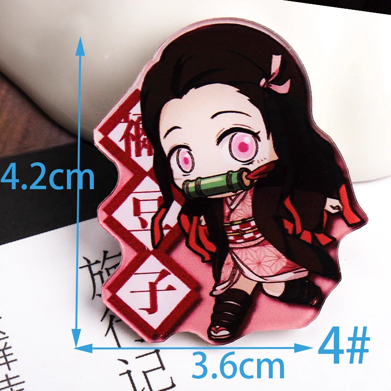 1 шт. Kimetsu no Yaiba мультфильм герой значки на одежду акриловые значки Kawaii значки на рюкзак булавка брошь значок y10 - Цвет: Y10-4