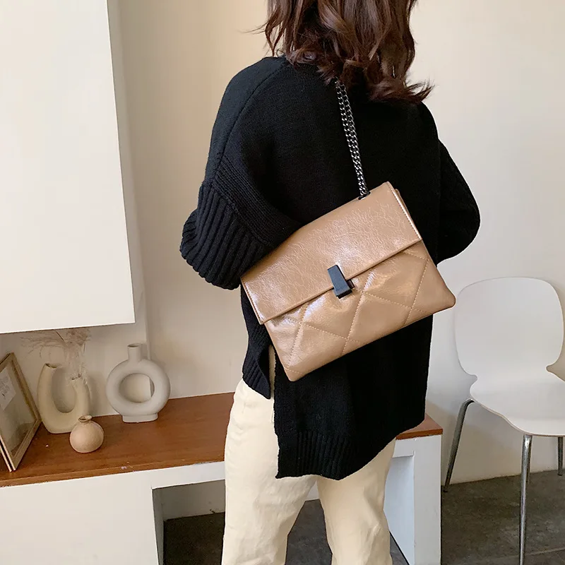 

France Non-mainstream Envelope WOMEN'S Bag New Style 2019 Winter Large-Volume Retro Versatile Fashion Chain Crossbody Bag