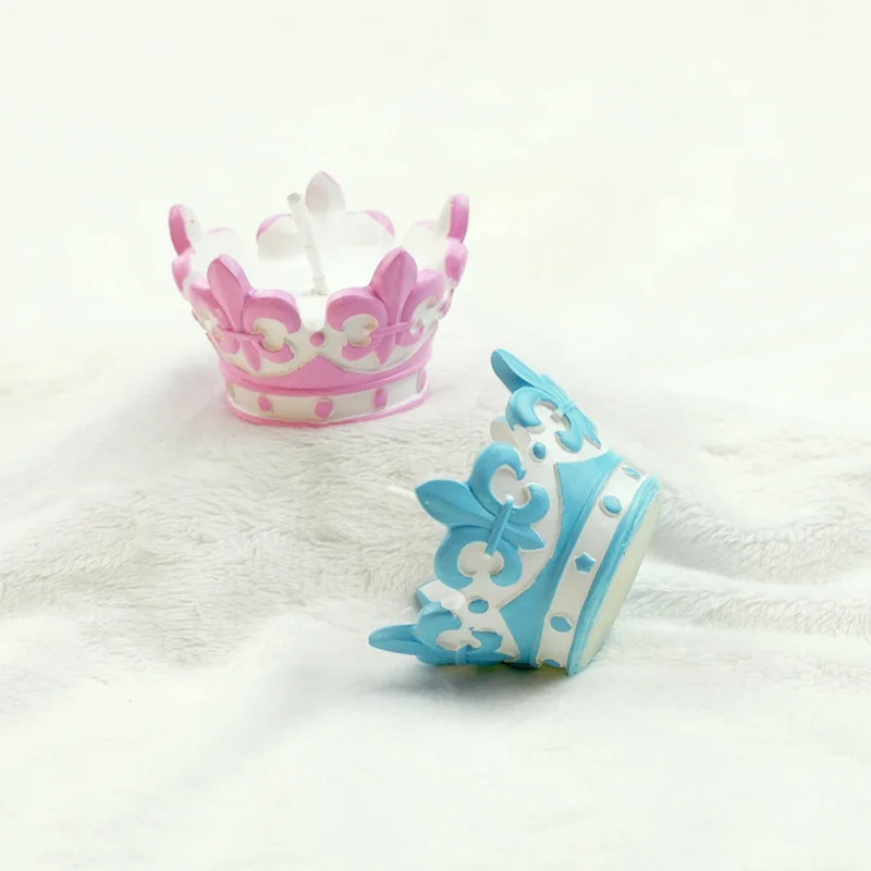 Creative Crown Candle Smokeless Art Cake Decoration Children Birthday Wedding Gender Reveal Party Decor Romantic Gift