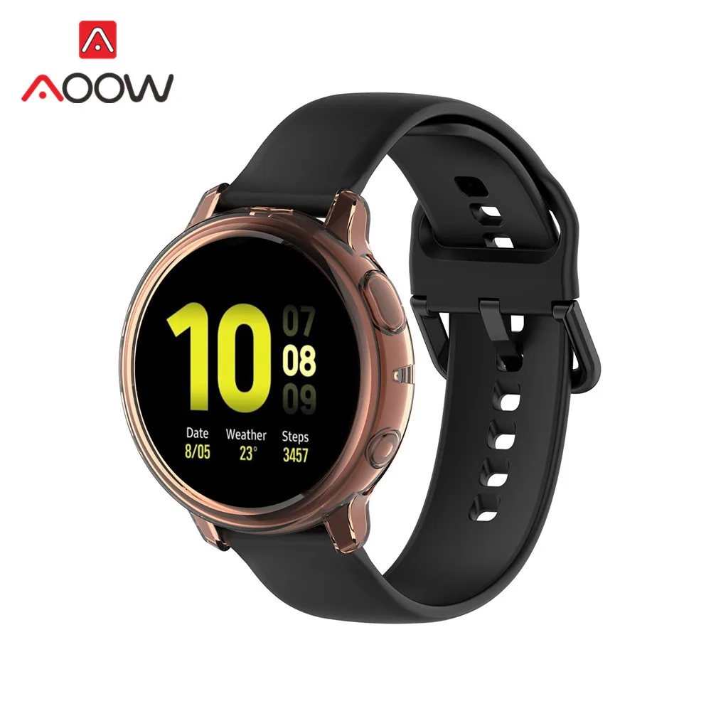Мягкий ТПУ защитный чехол для экрана для samsung Galaxy Watch Active 2 40 мм 44 мм R820 R830 Active2 Прозрачная защитная рамка