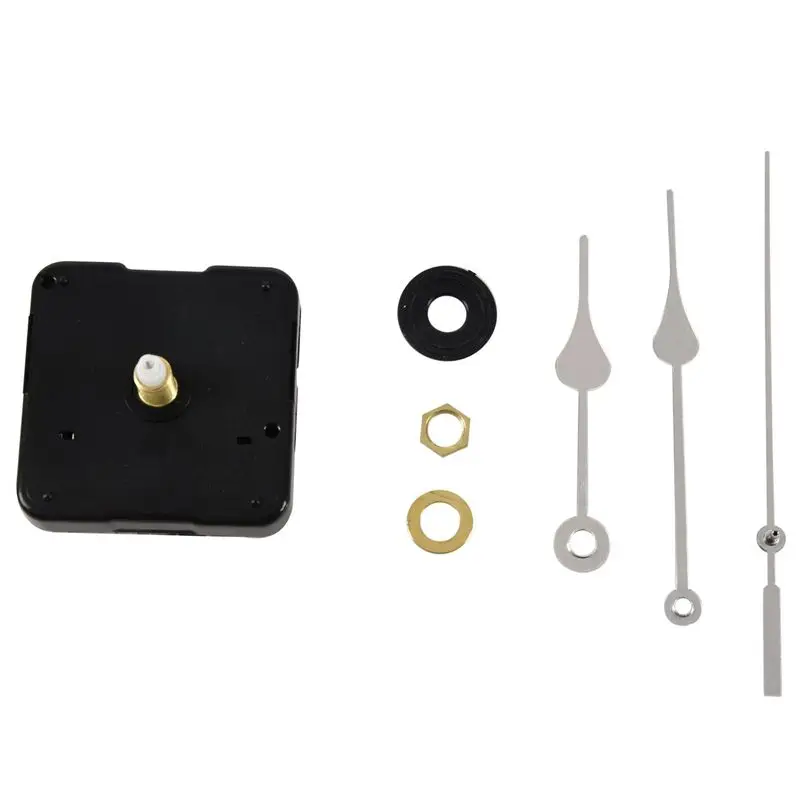 Clock Movement Mechanism with Silver Hour Minute Second Hand DIY Tools Kit | Электроника