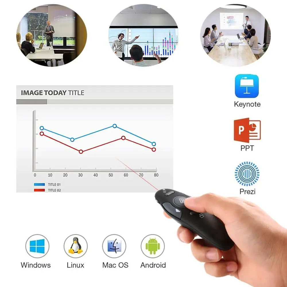 Presenter with ppt pointer Remote Control PPT Powerpoint Presentation Remote wireless presenter on power pointer