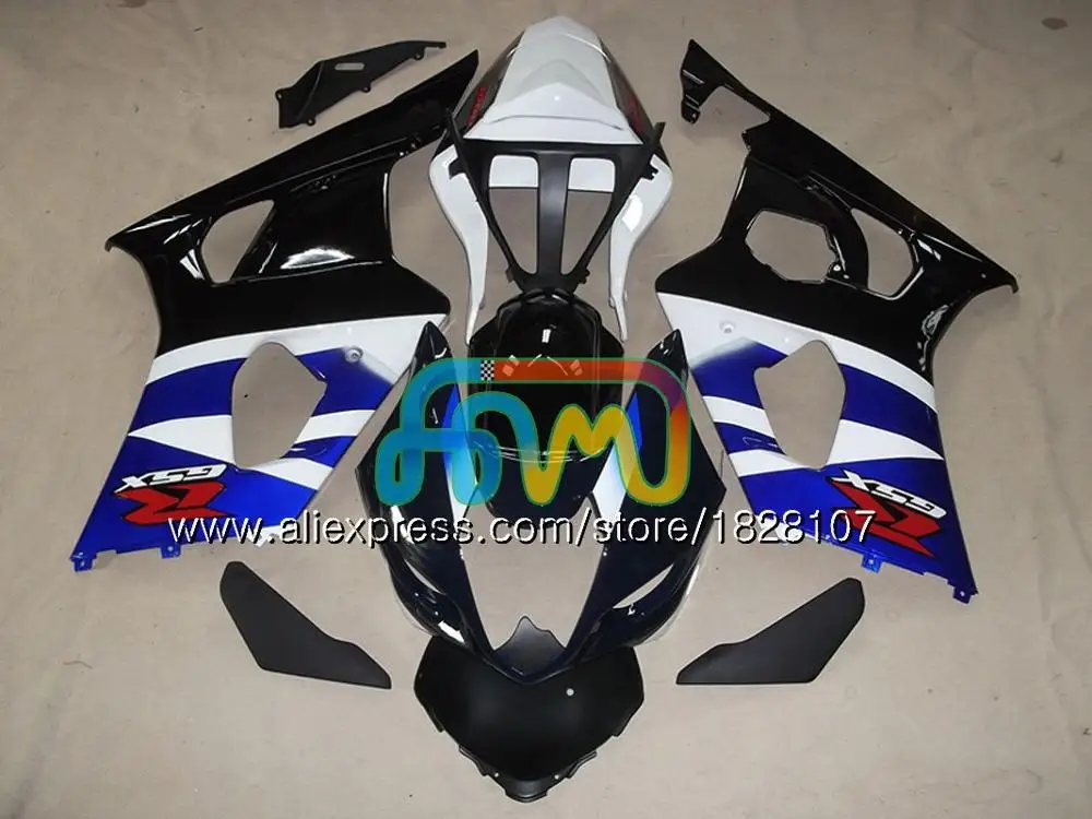 Корпус для SUZUKI GSXR-1000 GSXR1000 03 04 41BS. 0 1000CC GSX-R1000 GSX R1000 03 04 K3 GSXR 1000 CC 2003 2004 Обтекатель цвет синий, черный; большие размеры - Цвет: No. 23