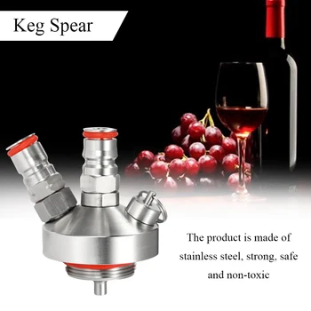 

Stainless Steel Mini Dispenser Beer Brewing Spear Quick Fitting Connector Craft Homebrew Tap Keg Spear
