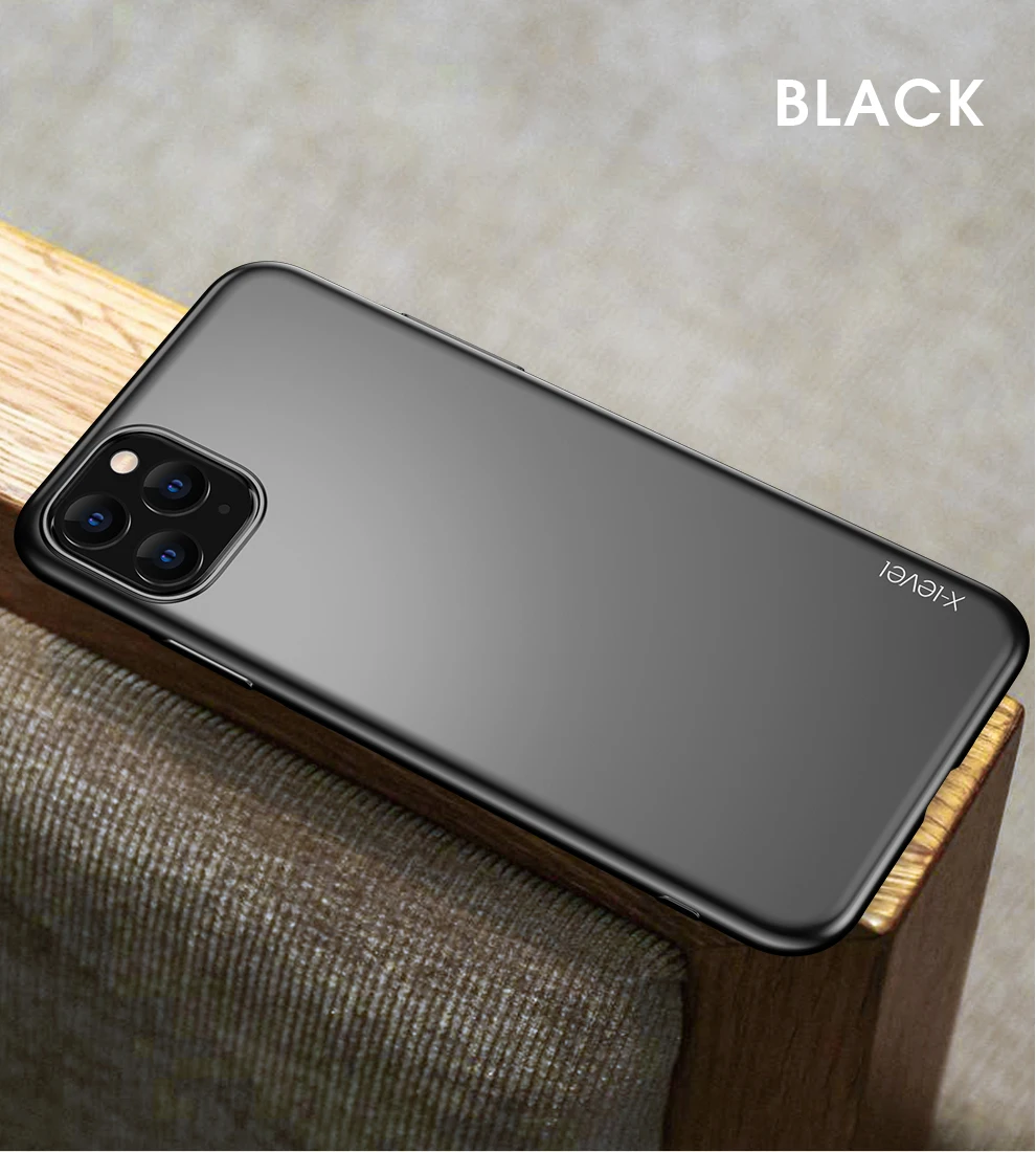 Для Coque iPhone 11 Pro Max Phone Shell x-уровень минималистичные тонкие мягкие ТПУ, силикон, матовая поверхность задняя крышка для iP 11 Pro Чехол iP 11 Funda