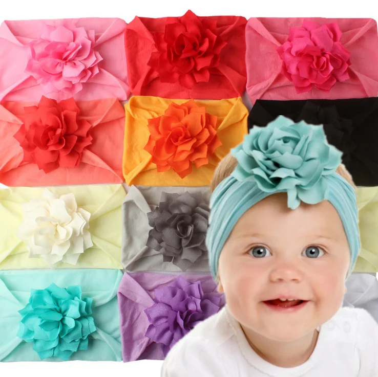 

baby accessories Headband Hair Accessories for Girls Solid Flower Band for Baby Hair acessorios