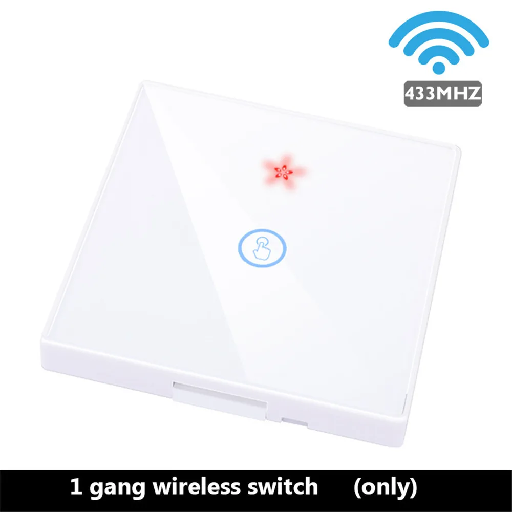 1 gang Switch WHITE SMATRUL Tuya Smart Life APP WiFi сенсорный выключатель светильник RF 433 МГц настенный DIY релейный таймер модуль Google Home Amazon Alexa 110 В 220 В 10A - Цвет: 1 gang Switch WHITE