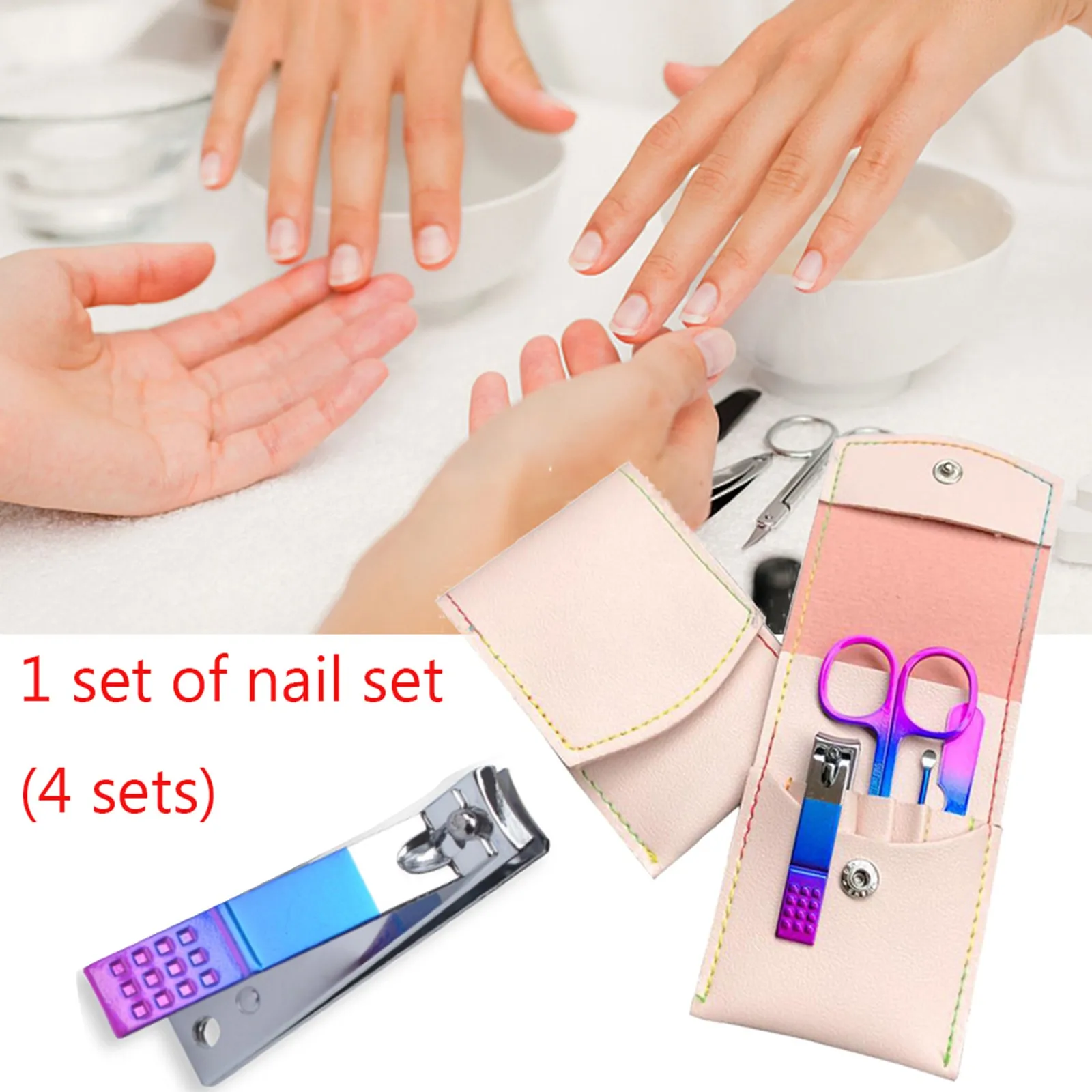 

Manicure Pedicure Kit Nail Clippers Set Stainless Steel Manicure Pedicure Kit Fingernail Toenail Grooming Кусачки Для Ногтей