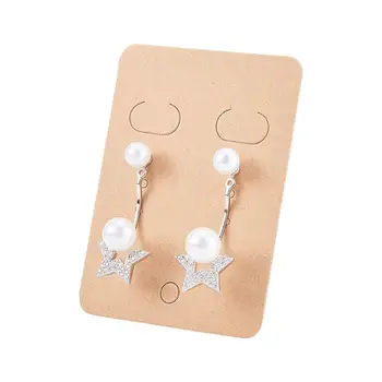 

Earrings Jewelry Card Paper Set Earring Display Stand DIY Ear Stud Cardboard T4MD