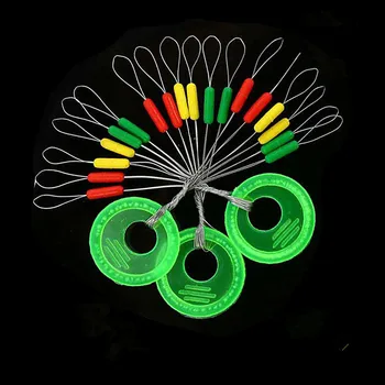 

60 Pcs 10 Groups/Set Rubber Stops Fishing Line Resistance Space Beans Fishing Equipment Tackle Accurate Positioning