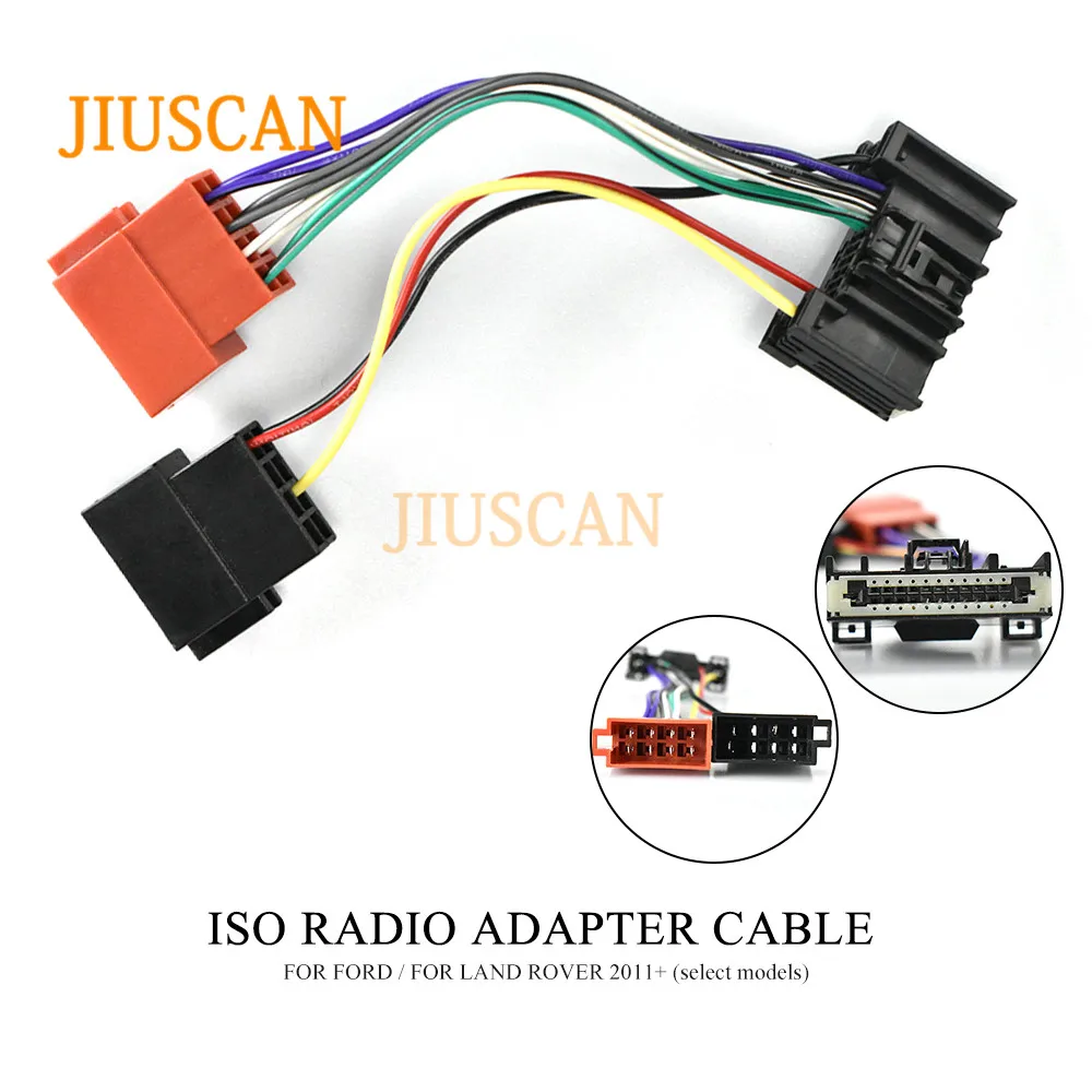 JIUSCAN 12-140 ISO радио жгут проводов адаптер Разъем для FORD 2011+(выберите модели) для LAND ROVER 2011+(выберите модели