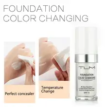 30ml tlm fundação maquiagem cor mudando clareamento líquido hidratante primer cobertura creme maquiagem fosco à prova dtágua base tslm1