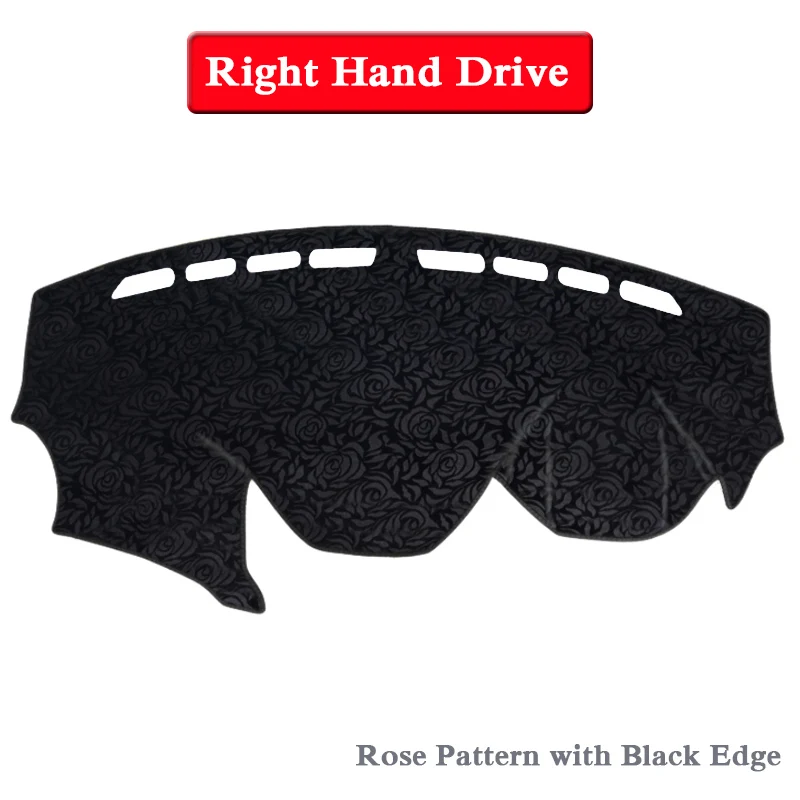 Rose Black RHD Car Styling Dashboard Protective Mat Shade Cushion Pad Rose Carpet For CHANGAN CS15- RHD&LHD Auto Interior Accessory - Название цвета: Rose Black RHD