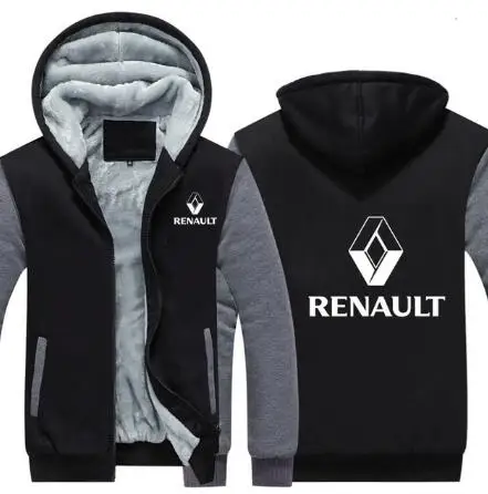 Толстовки Renault, куртка с капюшоном, Зимний пуловер для мужчин, унисекс, повседневная шерстяная подкладка, флисовое мужское пальто, толстовки Renault