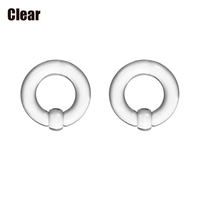 Acrylic BCR Big Large Size Captive Bead Ring Ear Tunnel Plug Expander Gauges Nose Septum Ring Earring Piercing Body Jewelry
