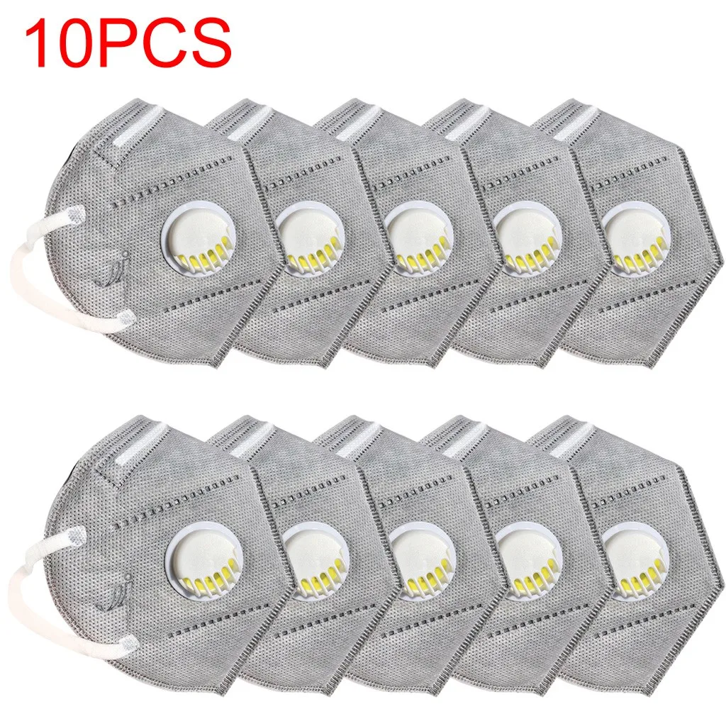 

Safe Good Quality Adult Mouth Mask 10pcs Dustproof Mask,dust Mask Pm2.5 Windproof Foggy Haze Pollution Respirator Common Mask