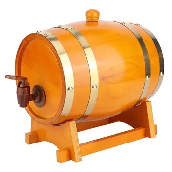 

beer 3L Home Beer Brewing Equipment Vintage Pine Wood Beer Barrel Wooden Wine Keg Brewing Accessories home brew