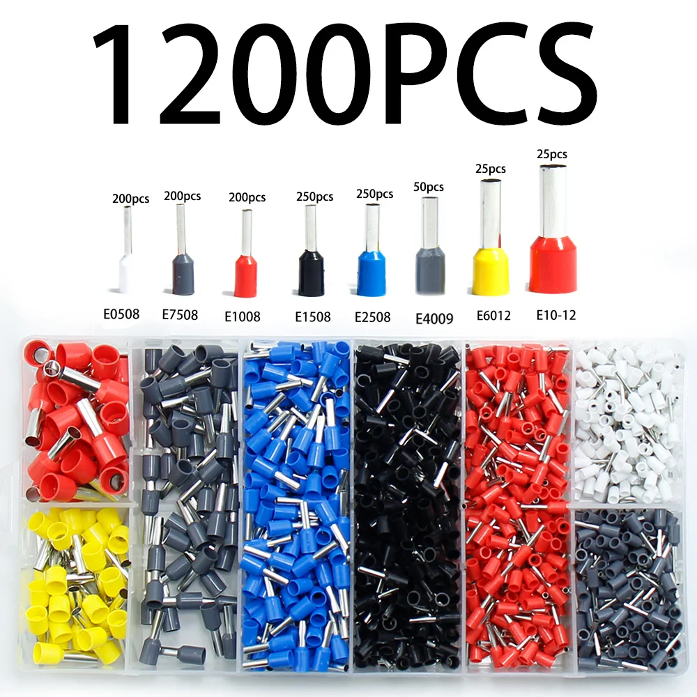 charge controller Tubular Crimping Terminal Tools Boxed Kit Wire Cable Copper Tube Needle Type Insulated Ferrules Cold Pressing Connector champion gas generator Electrical Equipment & Supplies