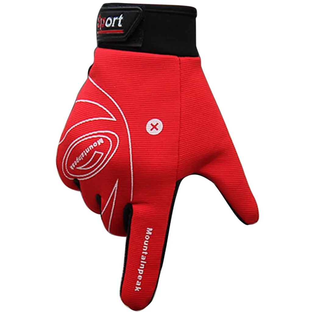 Перчатки для велоспорта зимние спортивные перчатки для езды на открытом воздухе Тактические велосипедные перчатки Нескользящие амортизирующие перчатки велосипедные перчатки для MTB - Цвет: Красный