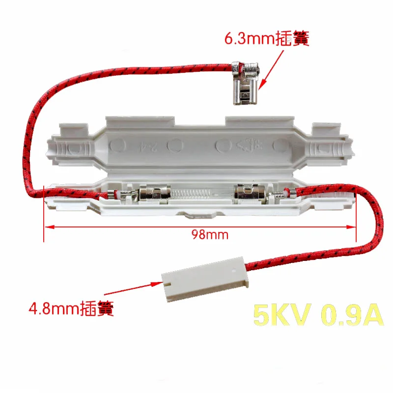 Microwave oven high voltage fuse tube shell kit 1 Pc 5KV 0.9A