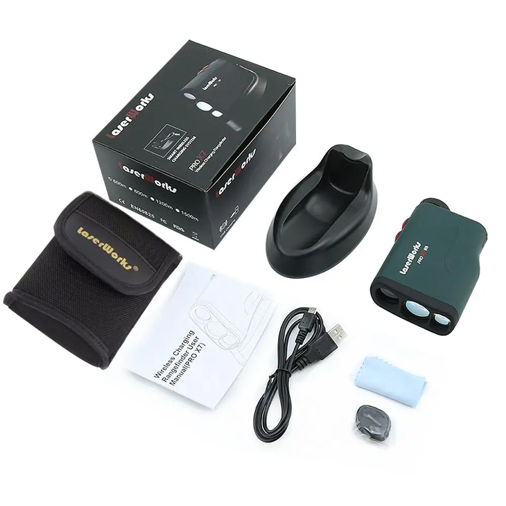 Беспроводная зарядка USB 600 м 1000 м LaserWorks PRO X7 Гольф охота дальномер, угол, скорость