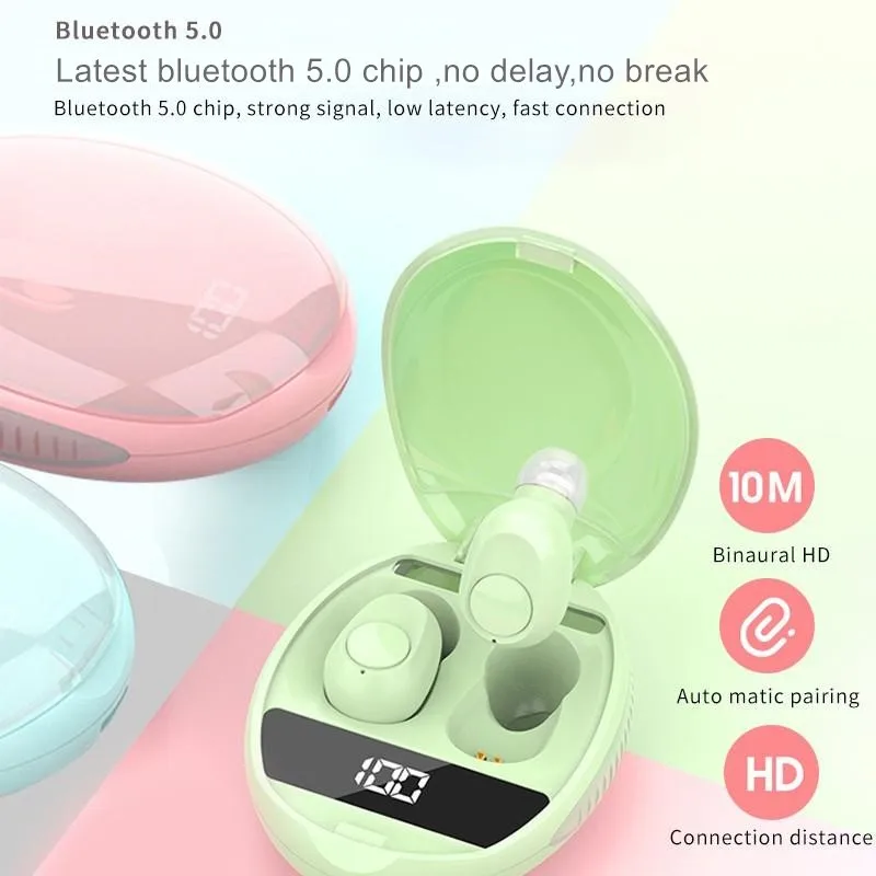 Aoogoor L30 TWS Wireless Earphones Stereo in Earbuds Sports Waterproof Power Digital Display Bluetooth 5 0