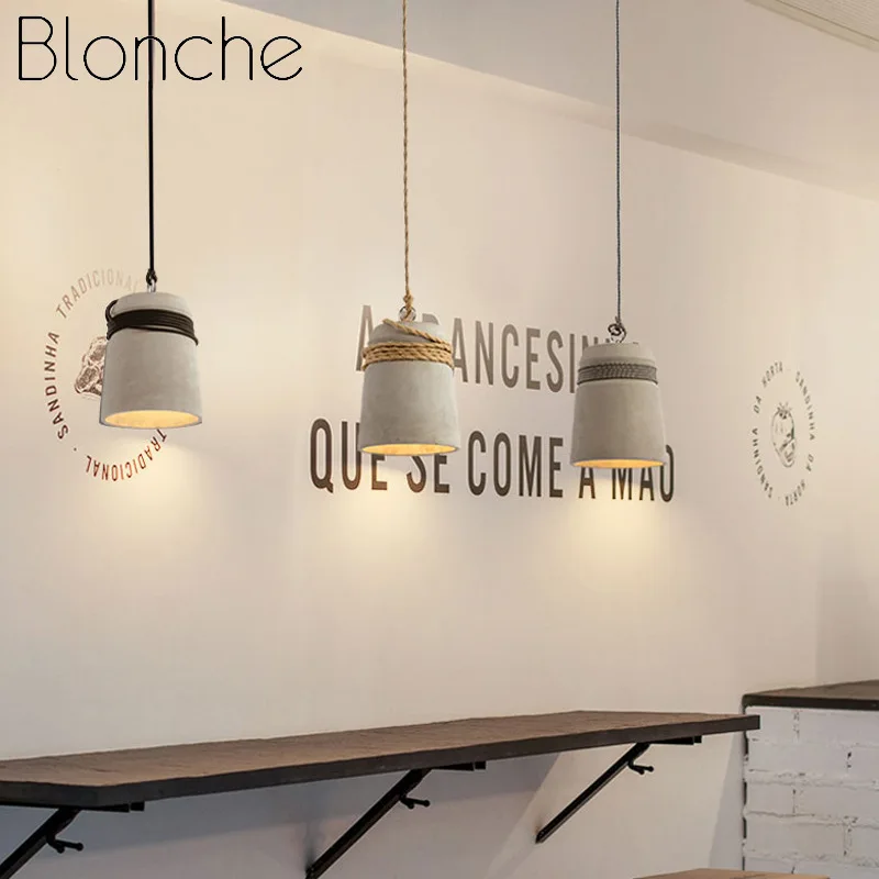 Blonche, скандинавский подвесной светильник, цементные светодиодные подвесные светильники для столовой, гостиной, внутреннего декора, светильники, современный светильник