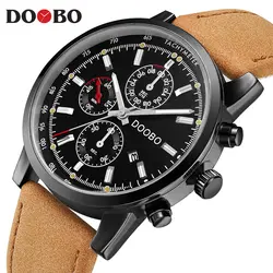 DOOBO армейские Спортивные кварцевые мужские часы лучший бренд класса люкс кожаные мужские часы повседневные спортивные часы Relogio Masculino