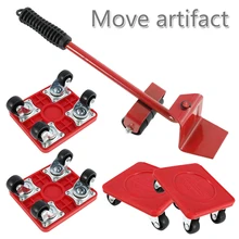 

5PCS/Set Heavy Furniture Shifter Easy Move Lifter Moving Wheels Kit Roller Slider Mover Home Sofa Table Beds Removal Tools