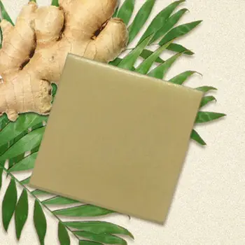 

120g Ginger Essential Oil Handmade Rectangle Soap Anti-Bacteria Relieving Itching Shrink Pores Bath Hair Face Wash Skin Care