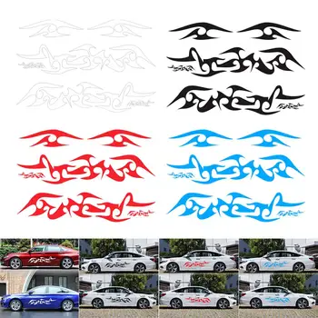

6Pcs Car Flame Pattern Stickers Bumper Hood Cover Body Stickers Decals