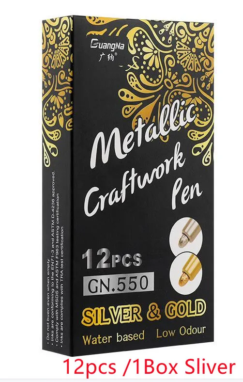 Diy Waterproof Permanent Paint Marker Pens Gold And Silver - Temu