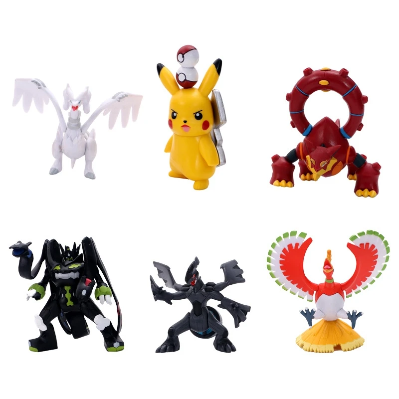 TAKARA TOMY Pokemon 10 го поколения 5 8 см Pikachu Ho Oh Reshiram Zekrom аниме пресс форма горячие фигурки