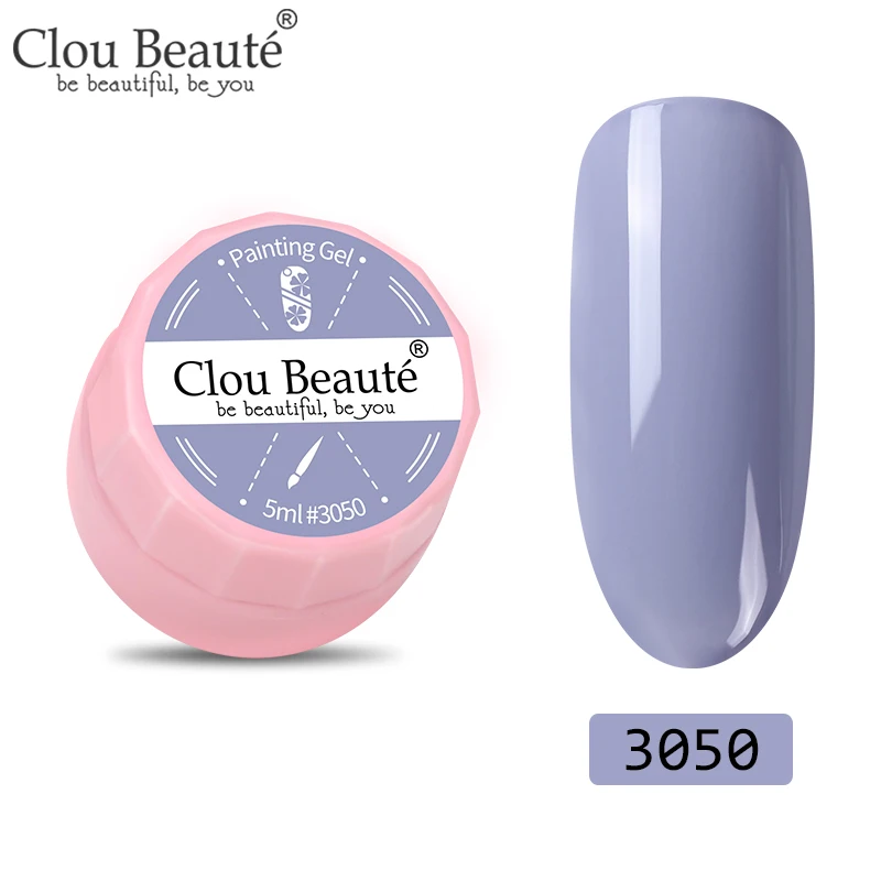 Clou Beaute paint ing Gel 72 цвета гель для ногтей краска УФ/светодиодный дизайн ногтей DIY Краска гель Лак Цвет лак краска ing 5 мл - Color: 3050