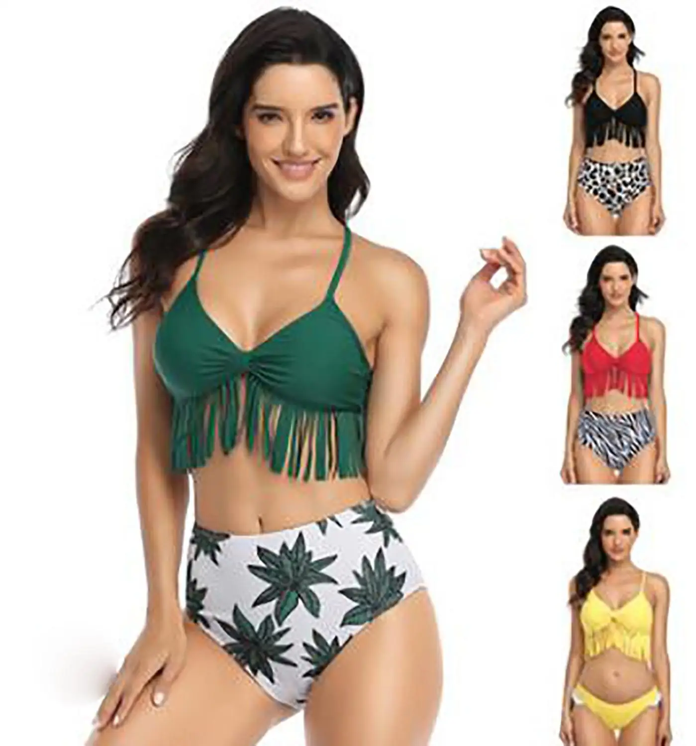 

Romexp2020 new tassel bikini sexy split European and American swimsuit