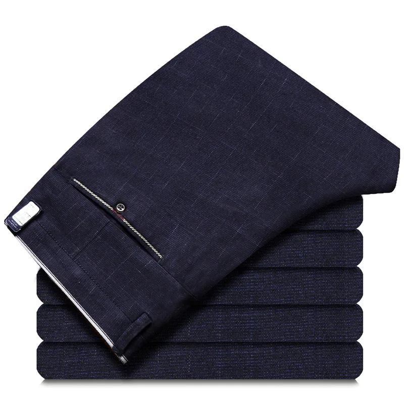 

Formal Pants for Men Fashion Office Mens Dress Pant Plaid men business Suit Trousers Black