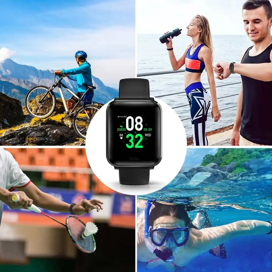 BlitzWolf BW-HL1 1.3inch IPS Multi-language Display 8 Sports Mode HR Blood Pressure O2 Smart Watch IP68 15Days Standby Wristband