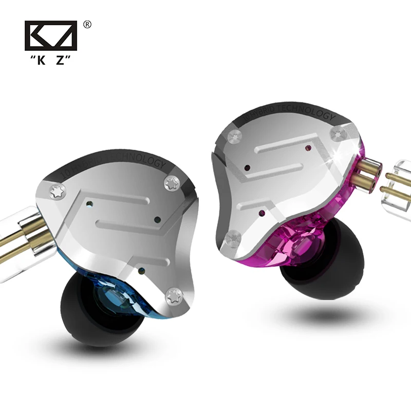 KZ ZS10 PRO 4BA 1DD гибридная металлическая гарнитура HIFI наушники вкладыши Спортивная с