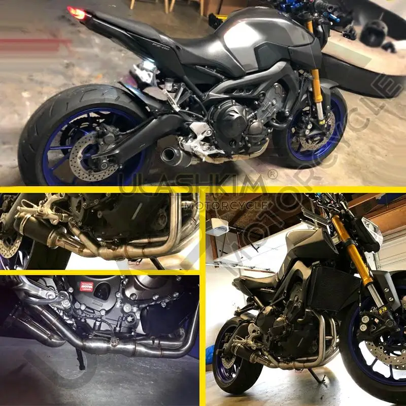MT09 FZ09 мотоцикл из углеродного волокна глушитель контактная труба выхлопная полная система для yamaha FZ-09 MT-09 MT 09