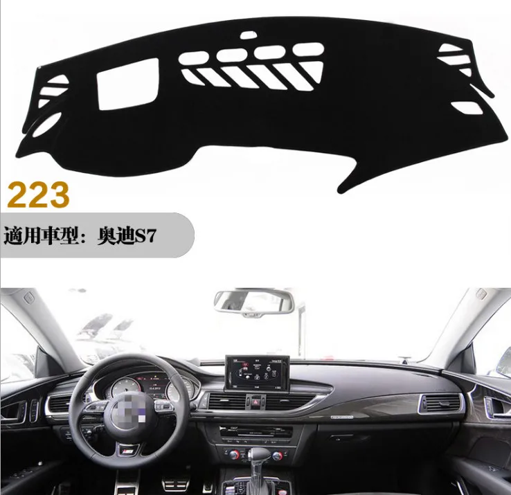 For Audi A7 S7 Car Dashboard Cover Avoid Light Pad Instrument Platform Dash Board Cover Car Styling Car Accessories