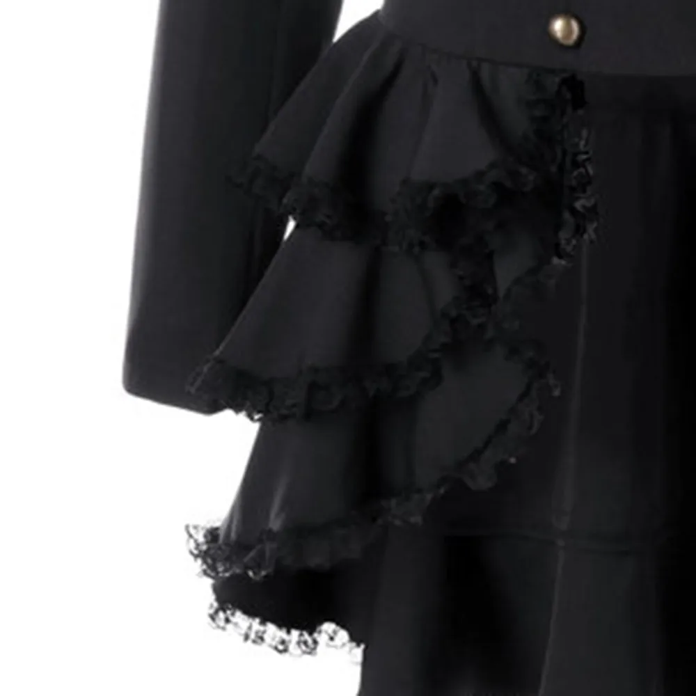 Женский приталенный костюм SAGACE пиджак смокинг с рюшами повседневный элегантный