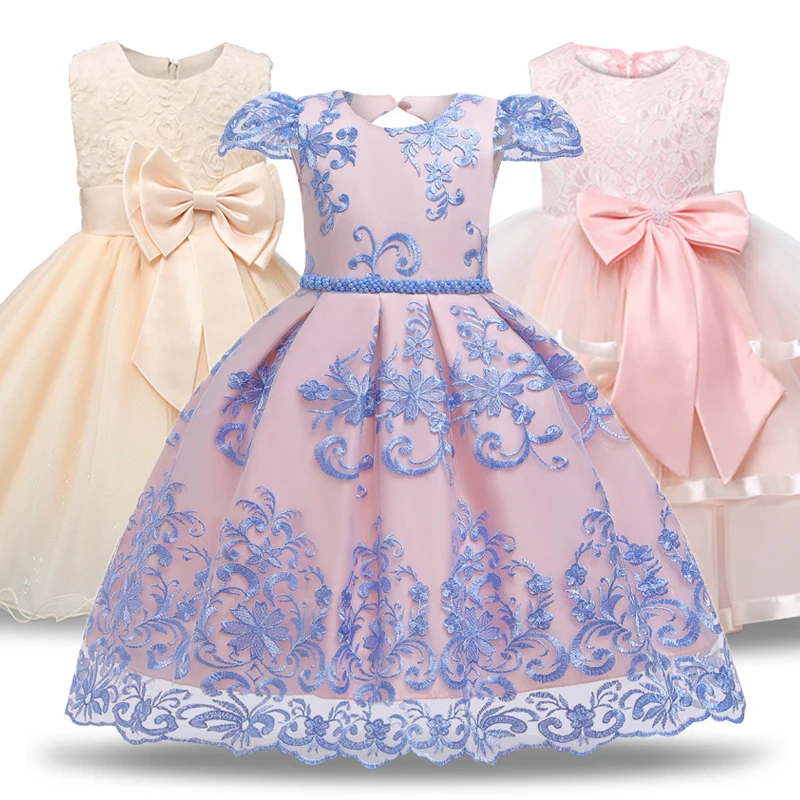 

3-8 Year Fancy Baby Girls Dress New Year Party Evening Gowns Elegant Princess Dress Ball Gowns Wedding Kids Dresses For Girls