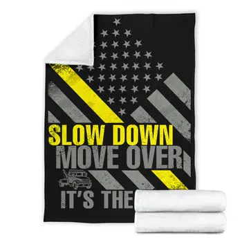 

Slow Down Move Over Blanket 3D printed Sherpa Blanket on Bed Home Textiles Dreamlike HOME ACCESSORIES