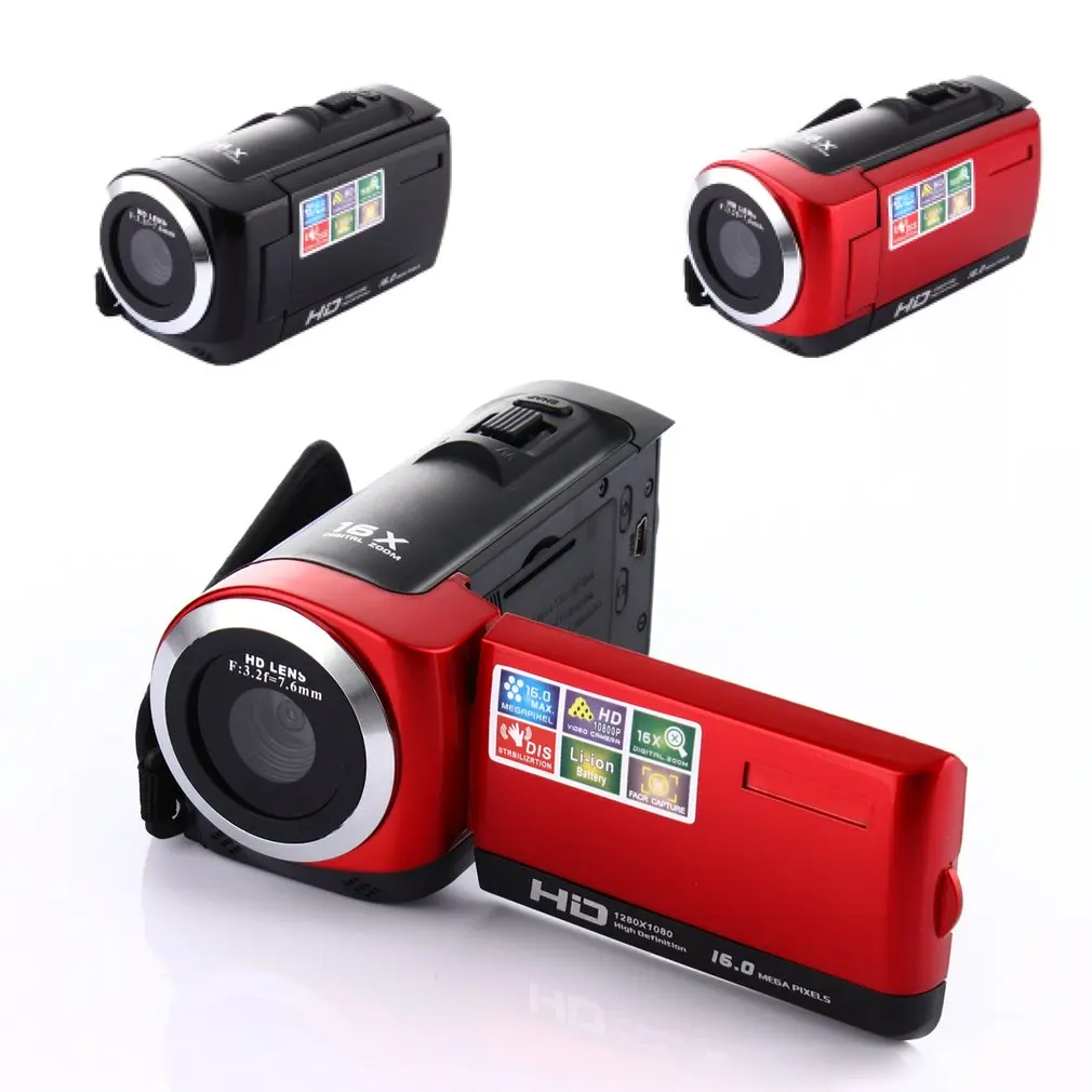 HD 1080P Digital Camera HDV Video Camera Camcorder 16MP 16x Zoom COMS Sensor 270 Degree 2.7 inch TFT LCD Screen